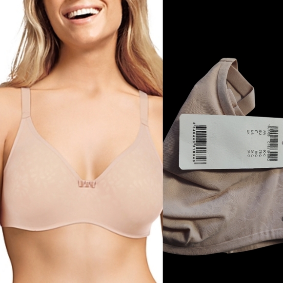 Chantelle Other - Chantelle Nude Floral Bra 34C. COMFOR CHIC MOLDED UNDEWIRE BRA 18J1